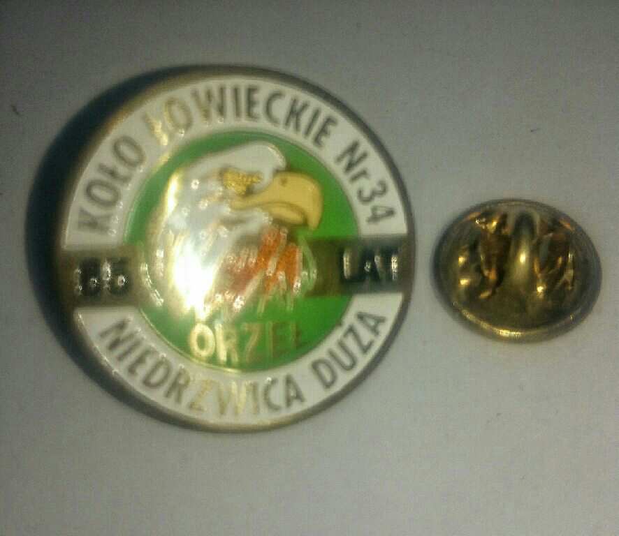 ODZNAKA-KOŁO ŁOWIECKIE Nr.34*ORZEŁ*NIEDRZWICA DUŻA