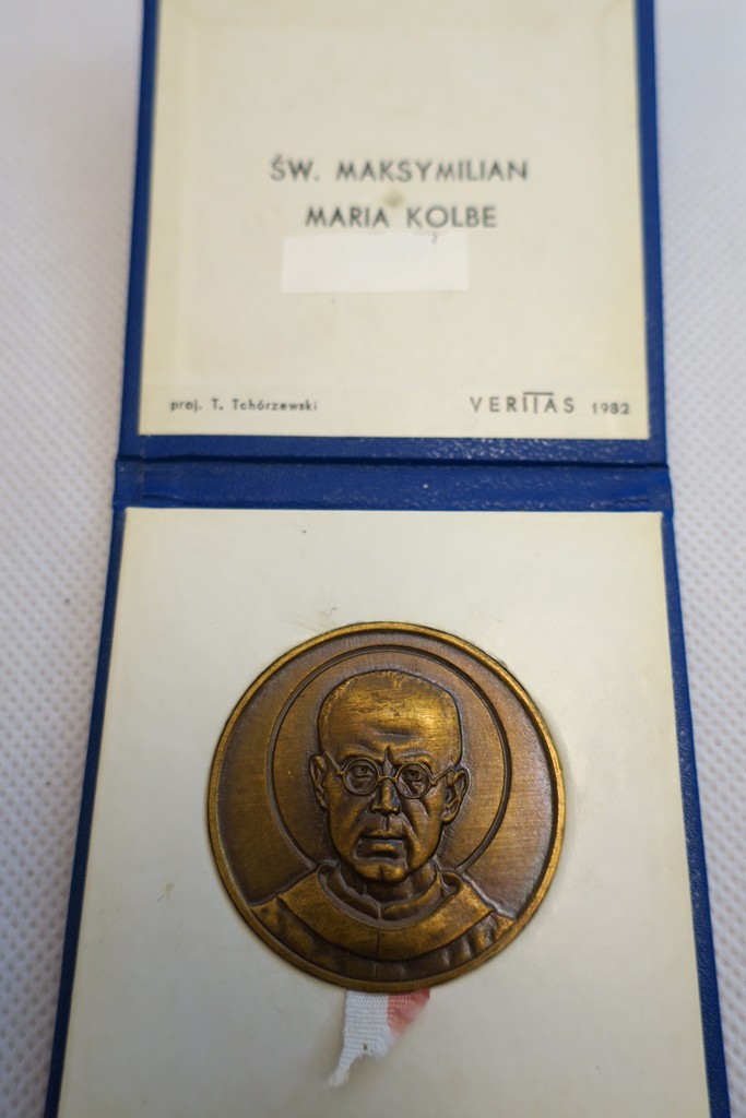 ŚW MAKSYMILIAN MARIA KOLBE VERITAS MEDAL + PUDEŁKO