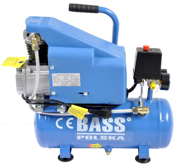 SPRĘŻARKA MINI KOMPRESOR OLEJOWY 8L BASS POLSKA