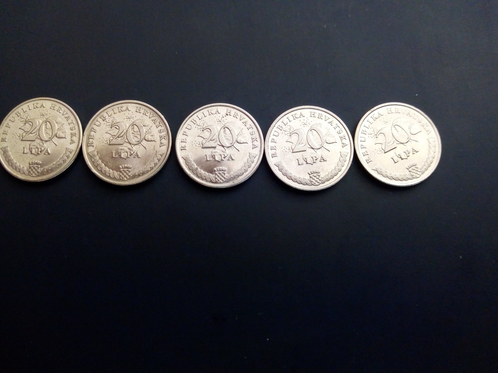 Chorwacja zestaw monet 20 Lipa