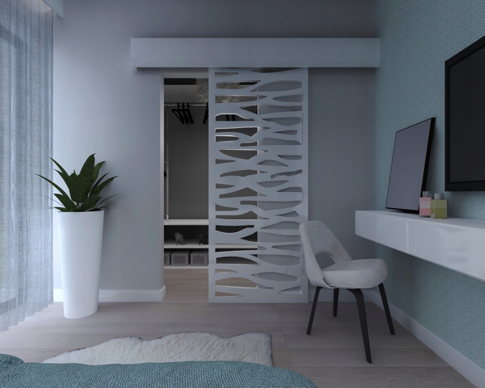 Drzwi do garderoby szafy przejściowe ażurowe MDF