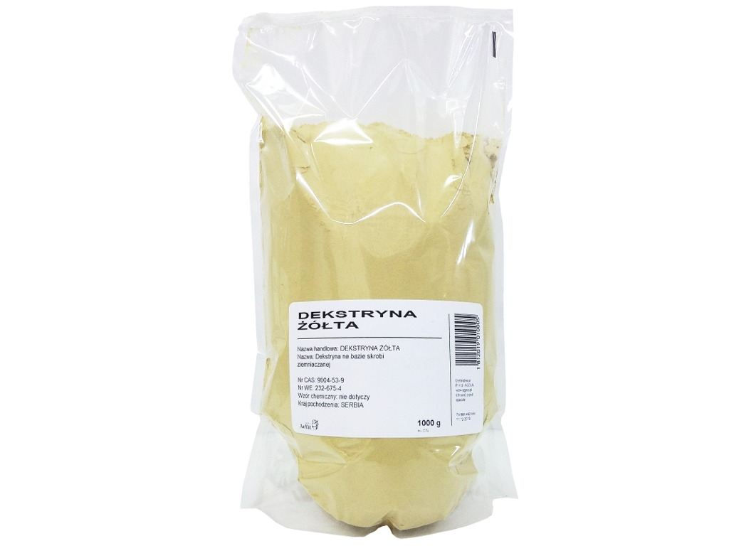 DEKSTRYNA ŻÓŁTA NATURALNA ZE SKROBI 24H 1000G 1KG