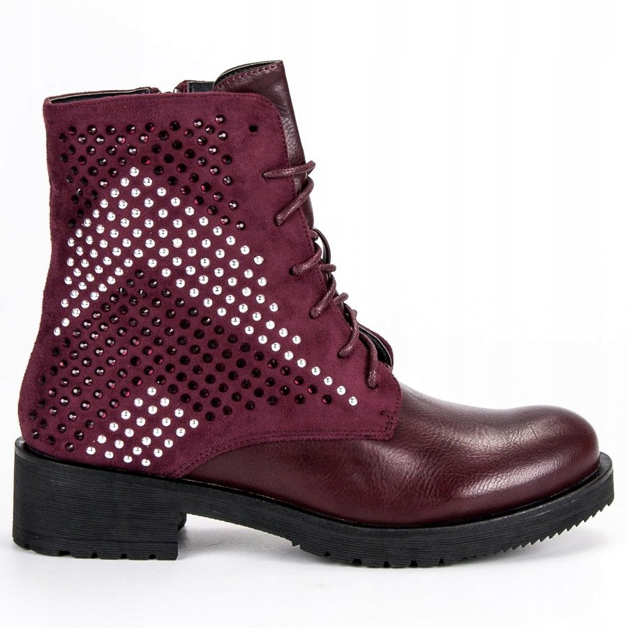 Czerwone Buty Damskie Botki r.36