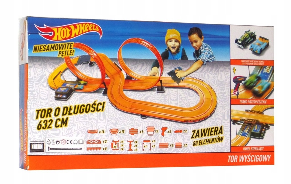 Elektryczny tor wyścigowy Hot Wheels 632cm