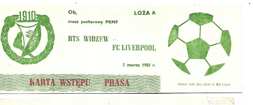 Widzew Łódź - Liverpool 1983