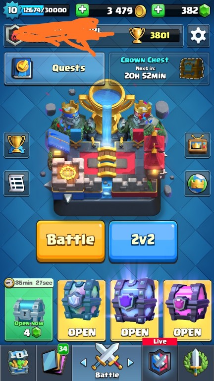 Konto Clash Royale 12 arena , 3 super skrzynie!!!!