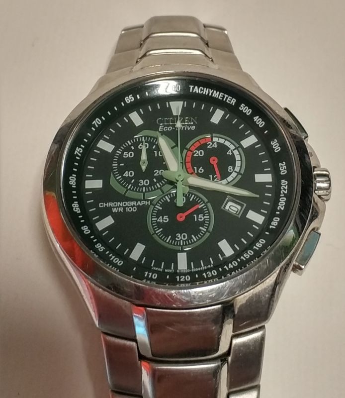 ZEGAREK CITIZEN ECO DRIVE CHRONOGRAPH WR100