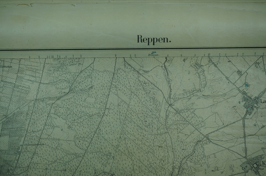 243. Mapa RZEPIN Reppen 125.000 1917r. 53x56cm 7636362040