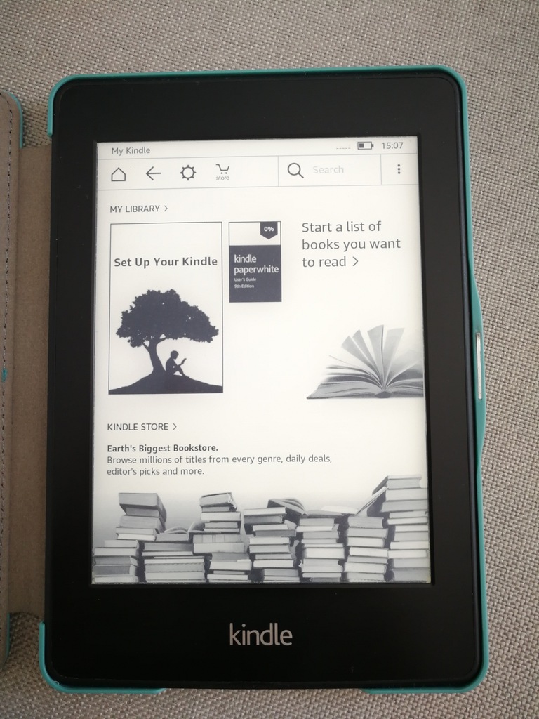 Kindle Paperwhite 2 (Wifi + 3G) + etui + książki - 7463096601