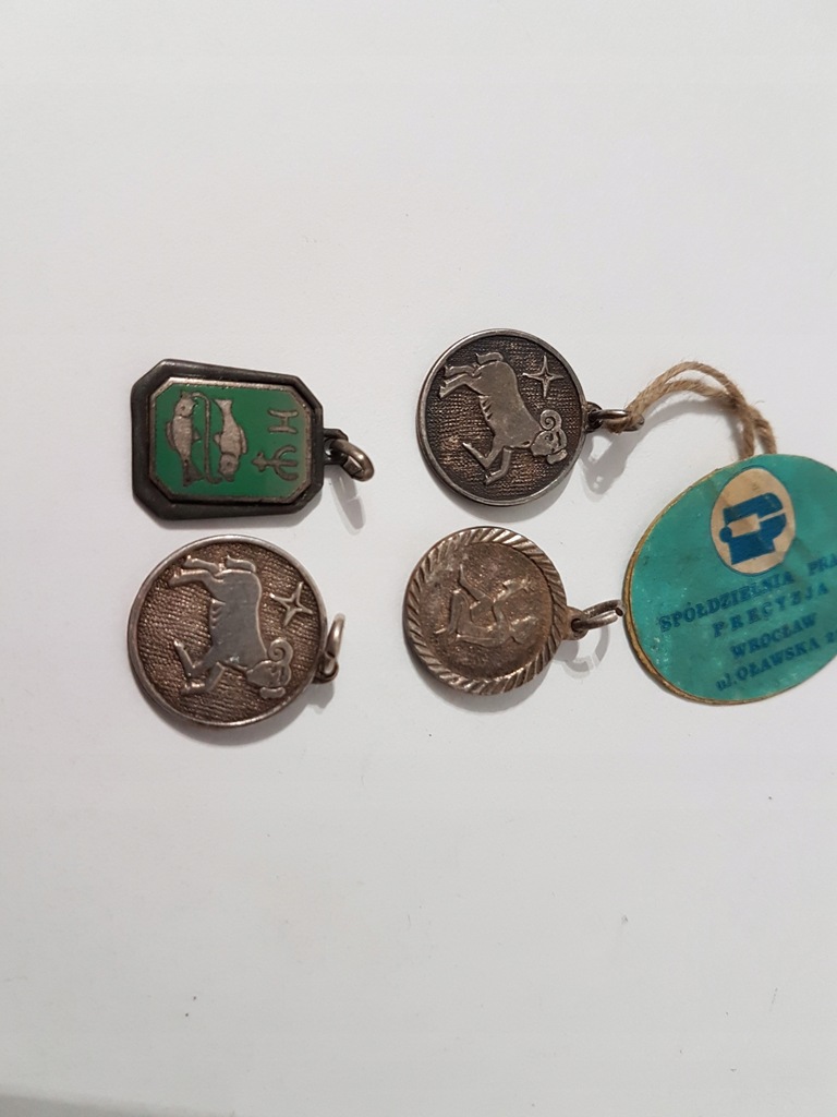 4 x ZNAK ZODIAKU 2 X BARAN RYBY EMALIA I PANNA