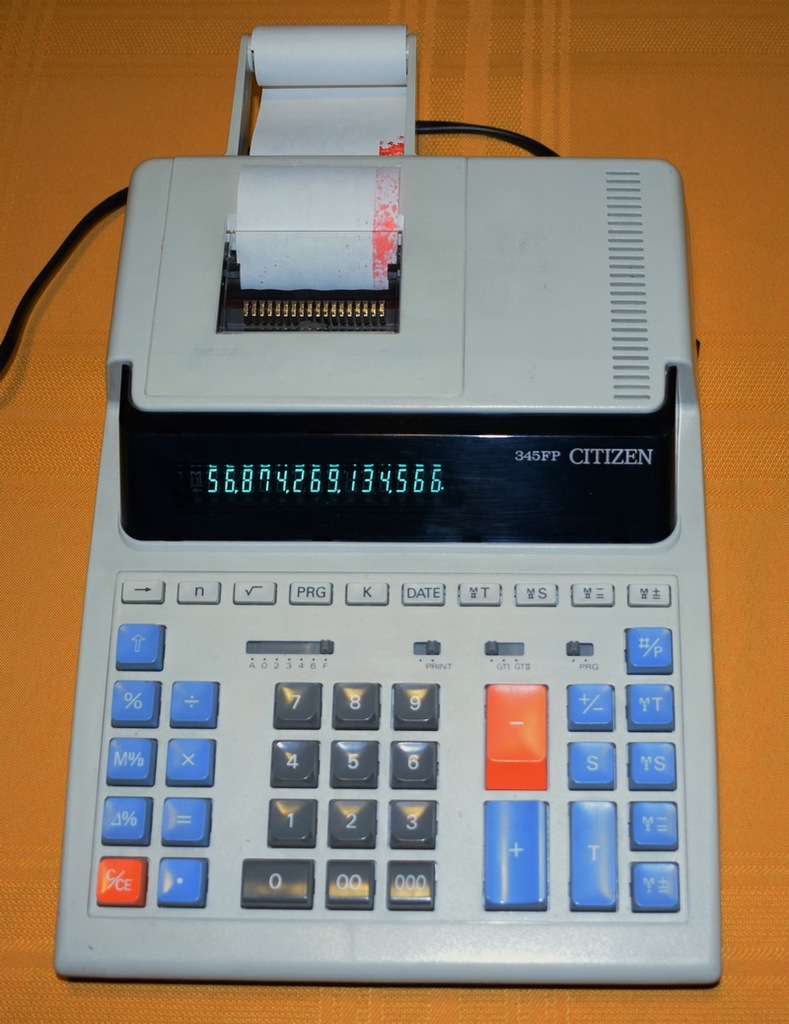 Kalkulator CITIZEN 345FP z drukarką + Gratis rolki