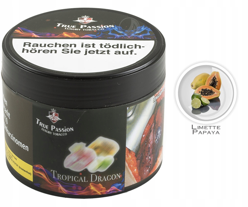 Tytoń TRUE PASSION Germany fajka shisha MIX