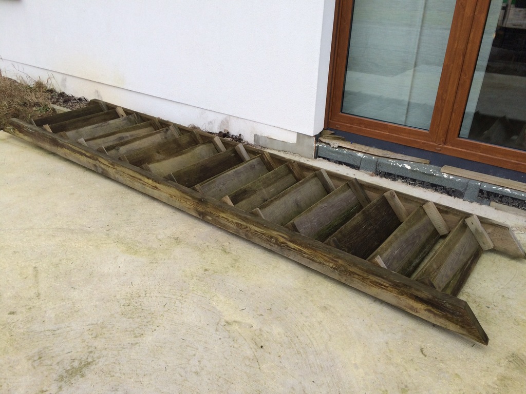 Schody budowlane - 450 cm - drewniane tymczasowe