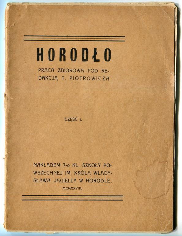 HORODŁO :: historia miasta z 1928 roku