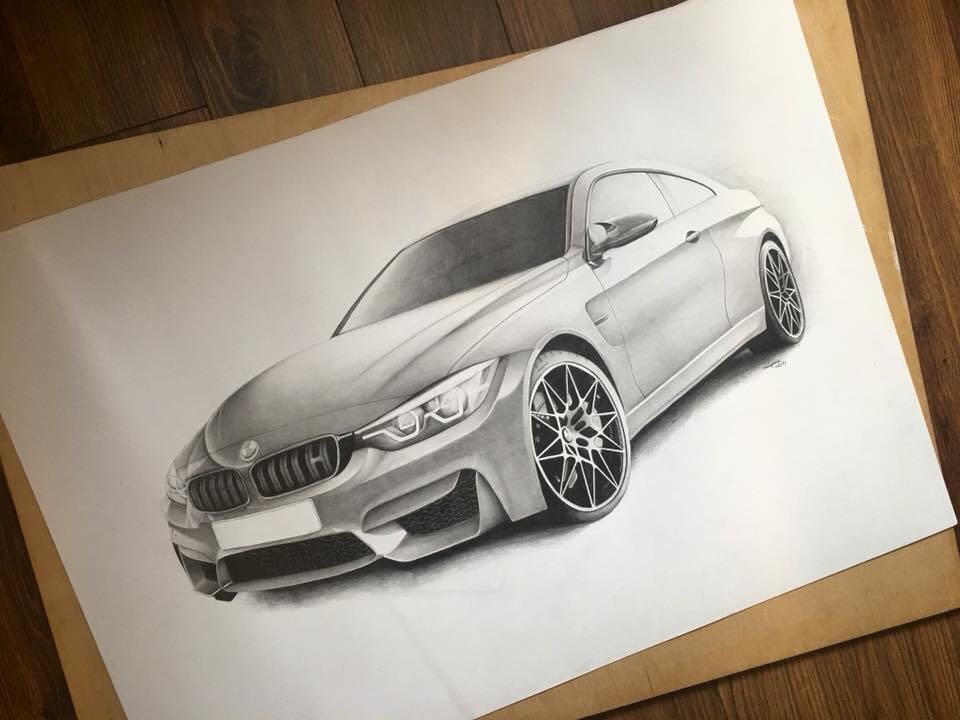Rysunek samochód motor na zamówienie
