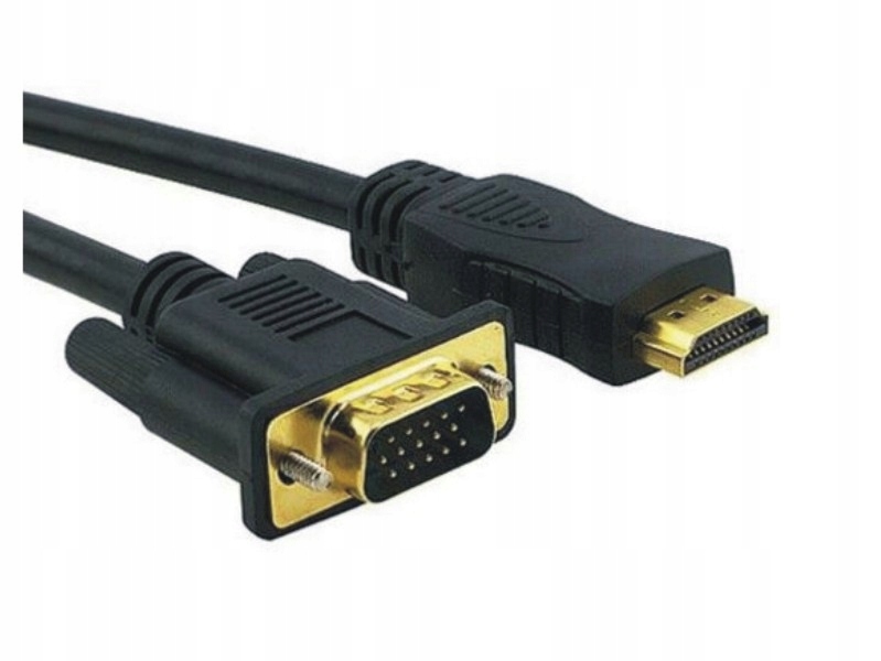 060 KABEL VGA - HDMI 2M GOLD FULL HD D-SUB PRZEWÓD