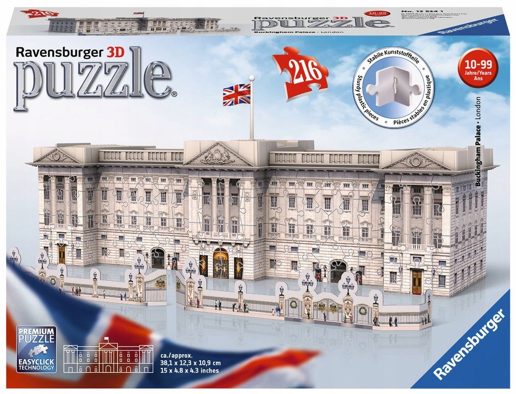 Puzzle 3D Ravensburger Pałac Buckingham 216 elem