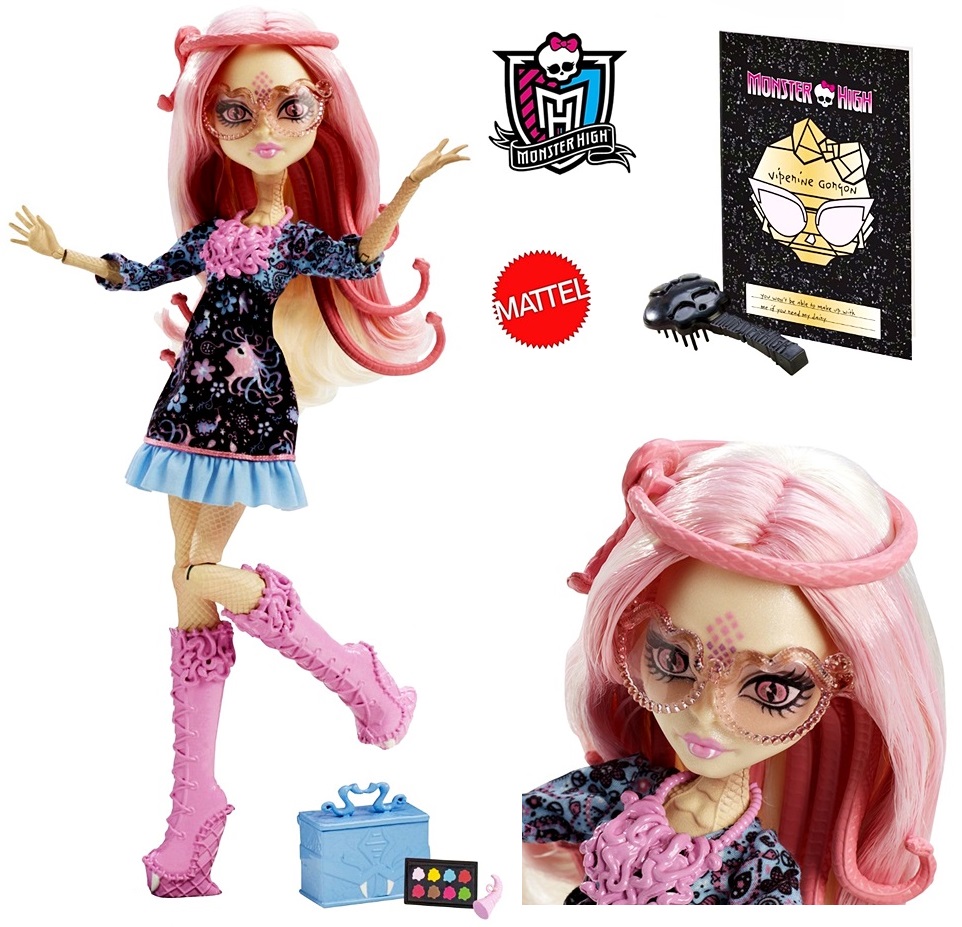 Monster High LALKA VIPERINE GORGON BLX18 KAMERA