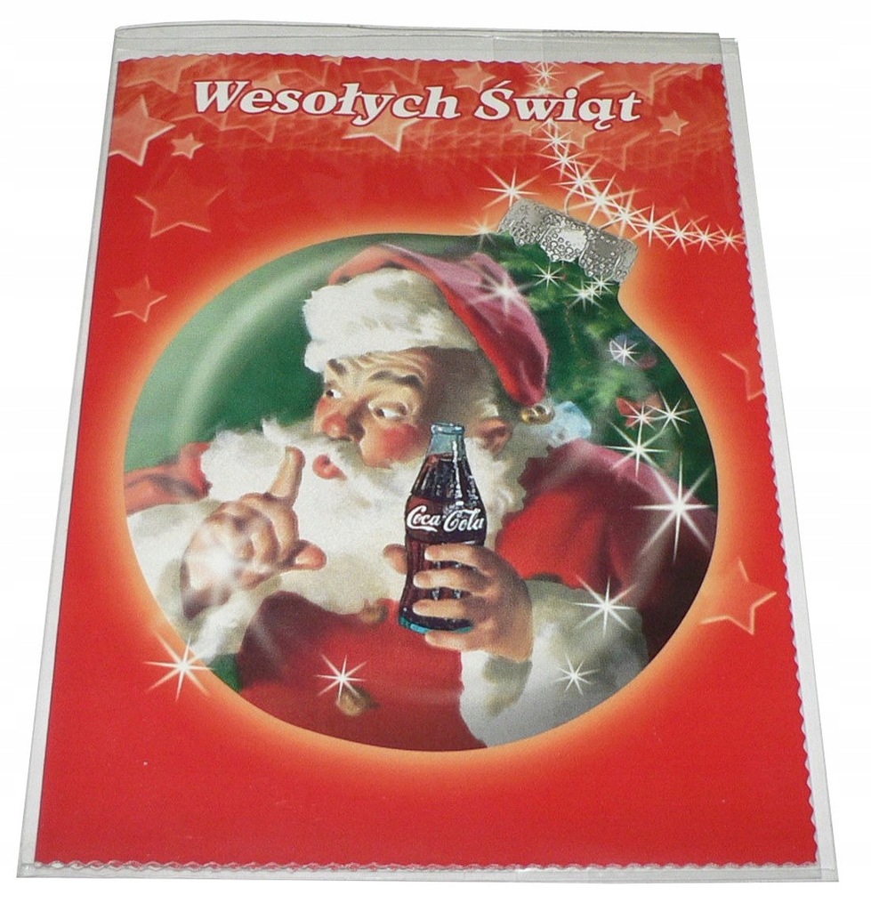 Kartka grająca WESOŁYCH ŚWIĄT Coca-Cola ----- b