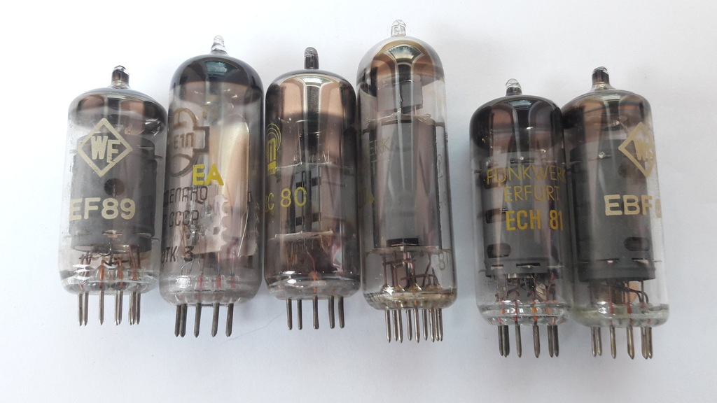Lampy do radia EL84, EABC80,EBF80,EF89, ECH81,6E1P
