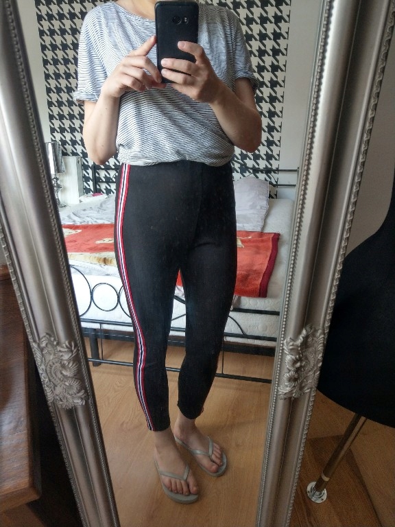 legginsy z lampasami h&amp;m nowa kolekcja
