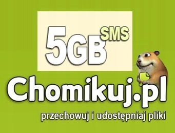 5GB CHOMIKUJ TRANSFER 5GB KOD SMS AUTOMAT 24/7