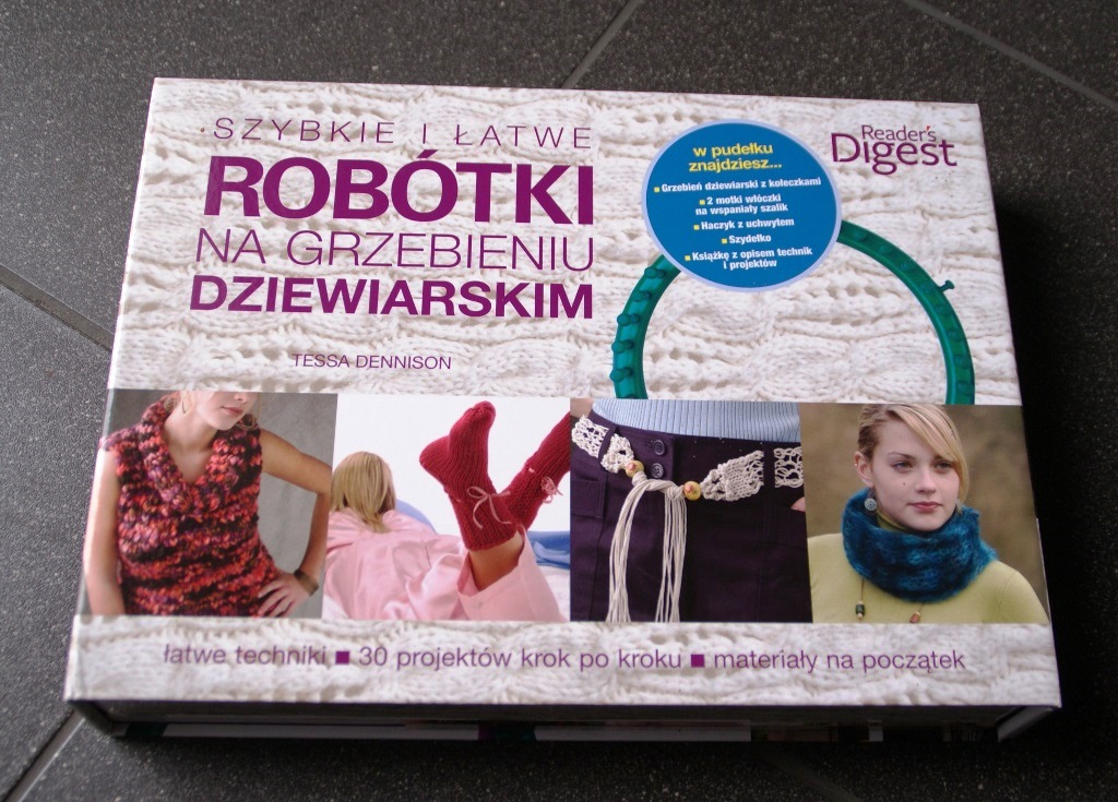Robótki na grzebieniu dziewiarskim - zestaw
