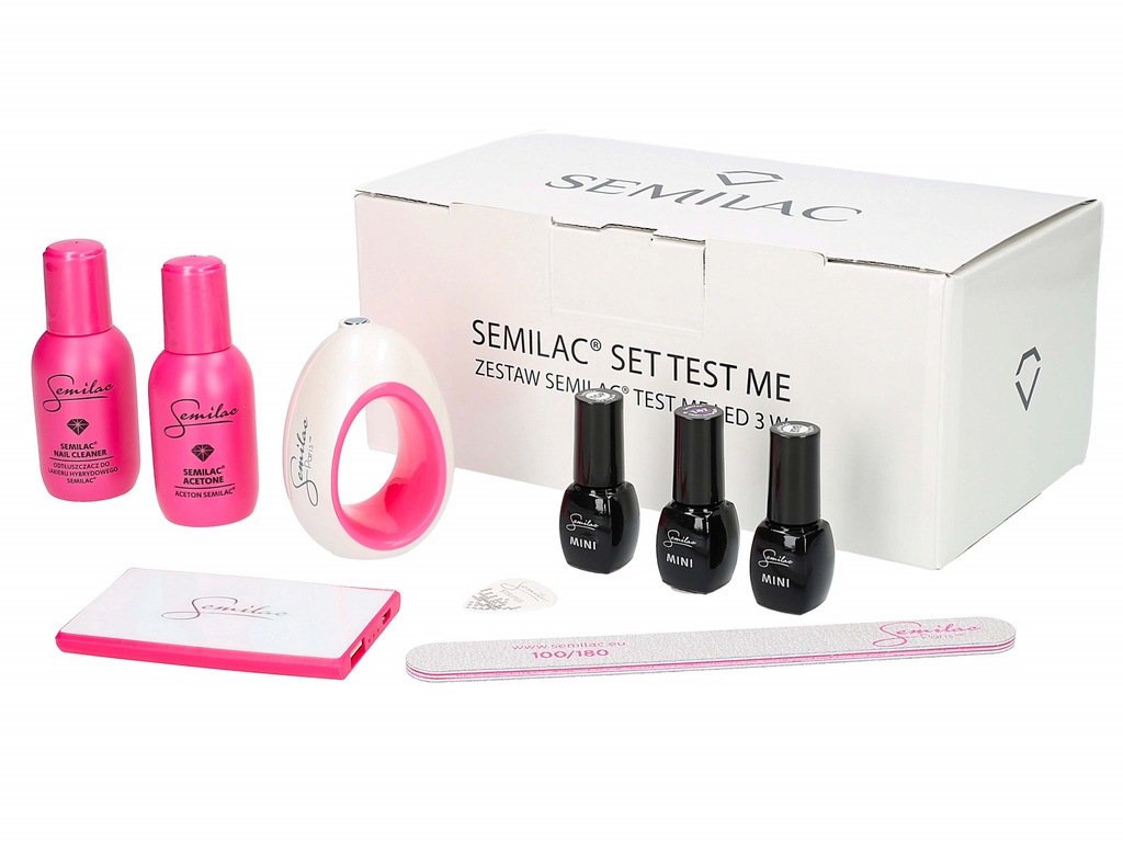 SEMILAC ZESTAW MANICURE HYBRYDOWEGO JAJKO LED 3W