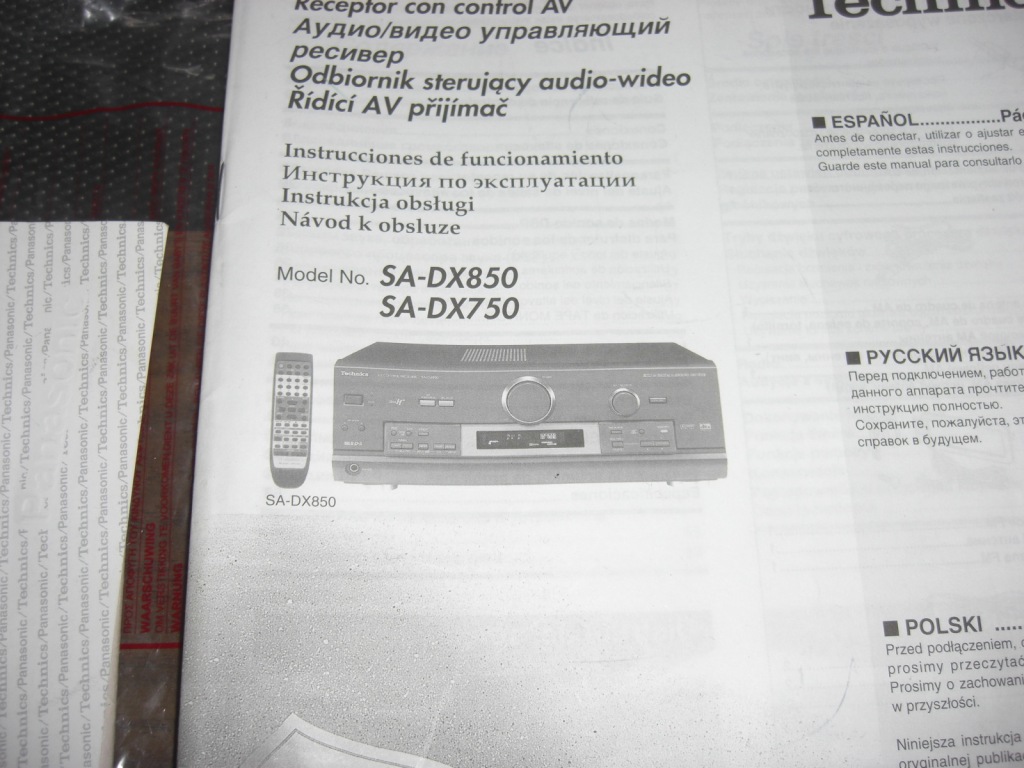 Instrukcja Obslugi Amplitunera Technics Sa Dx 750 Oficjalne Archiwum Allegro