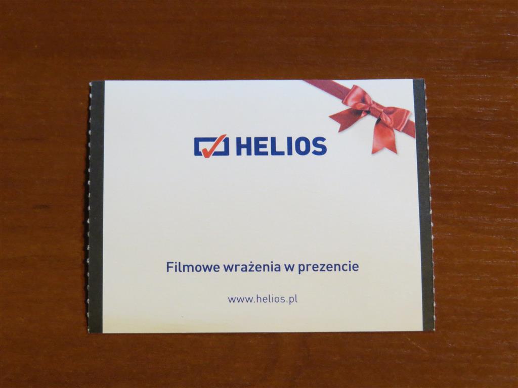 Bilet do kina Helios 3D 17.04.2018 kupon voucher
