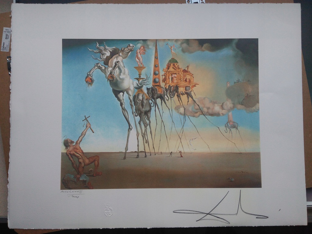 Salvador Dali Kuszenie świętego Antoniego SALVADOR DALI "Kuszenie św Antoniego"Syg - 7742636701 - oficjalne