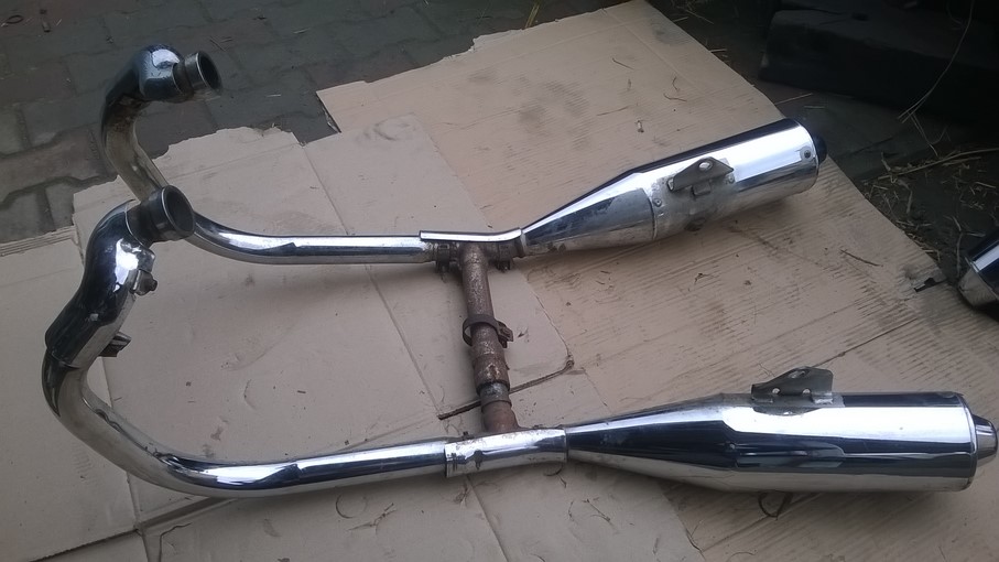 TŁUMIKI 2 SZT KAWASAKI EN 500 LTD WYDECHY KOLEKTOR