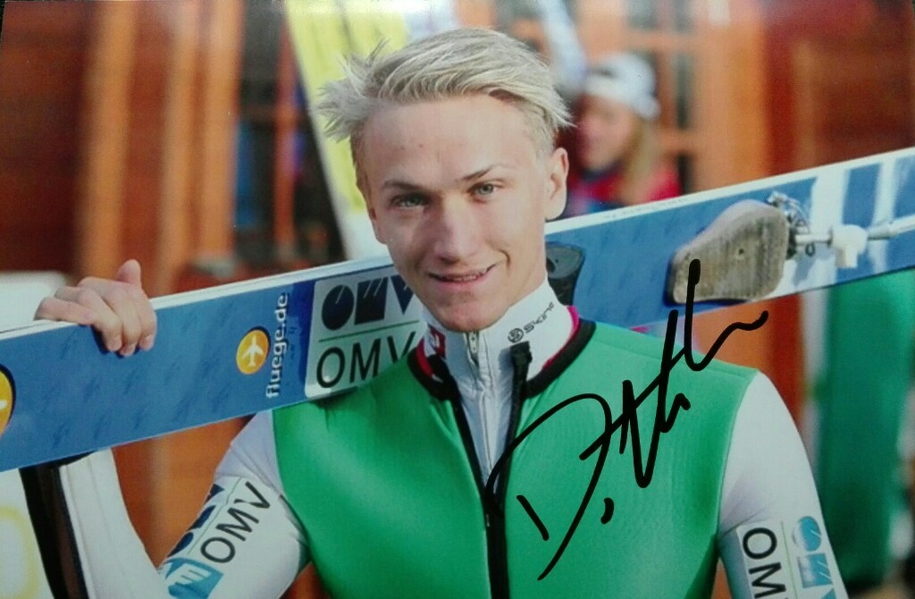 DANIEL HUBER! Zdjecie z autografem skoczka