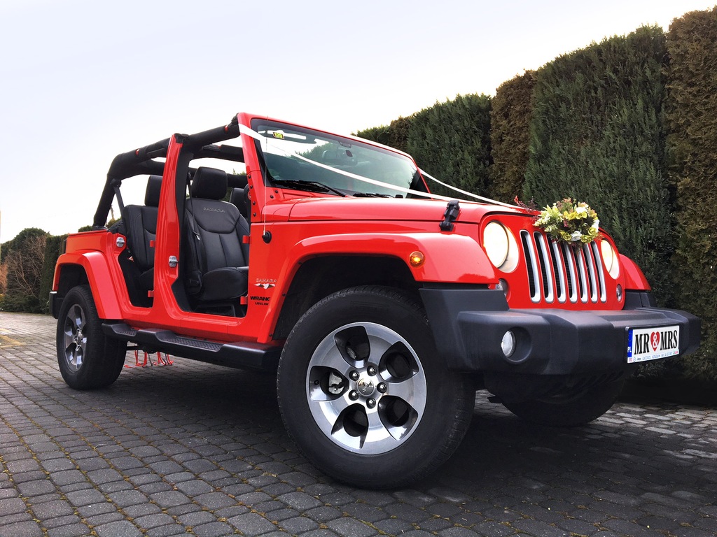 Jeep WRANGLER auto do ślubu, plenery//SUV Cabrio