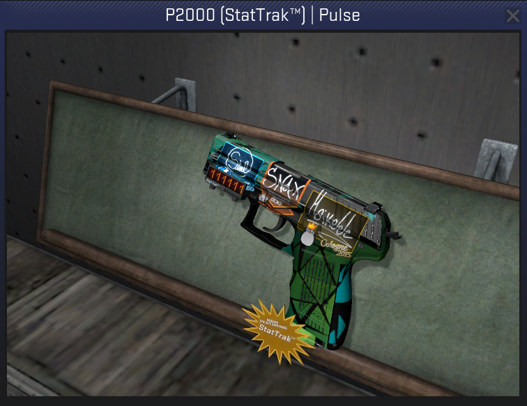 P2000 PULSE 3xSTICKER STATTRAK CS GO skin