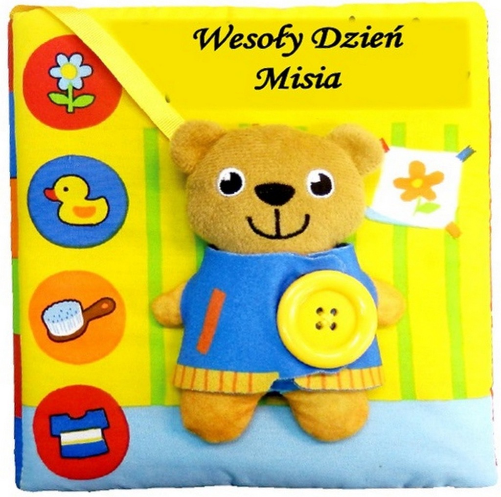 SMILY PLAY SENSORYCZNA KSIAZECZKA DZIEŃ MISIA 6M+