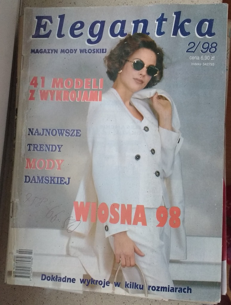 Elegantka 2/1998 + Wykroje (jak Burda, vintage)