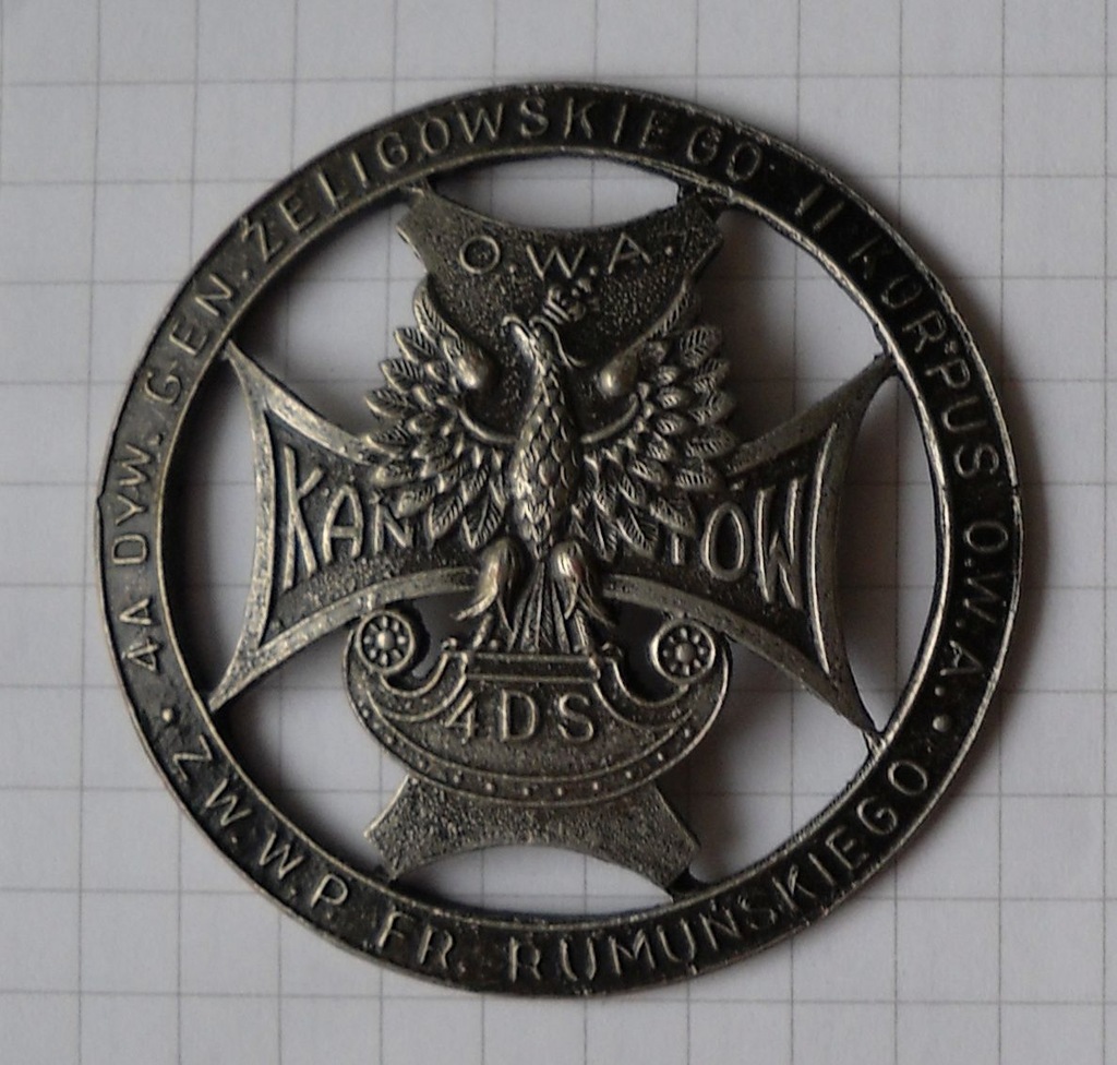 Odznak 4 Dywizja Strzelców II Korpus O.W.A. Kaniów