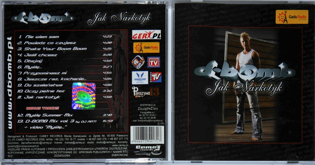 D-Bomb - Jak Narkotyk 2006 ALBUM CD