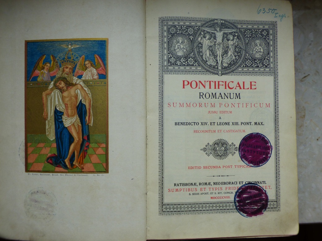 Pontificale Romanum 1908 Pontyfikał rzymski unikat