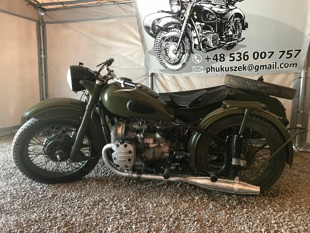 M 72 K 750 URAL DNIEPR SIDECAR MOTOCYKL Z KOSZEM