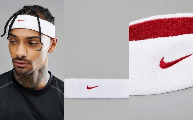 B0E512*NIKE OPASKA NA GŁOWĘ MĘSKA BIAŁA T00