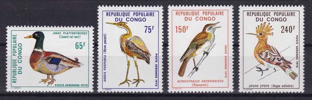 CONGO (Brazzaville) - PTAKI - 1978 r. - MNH(**)