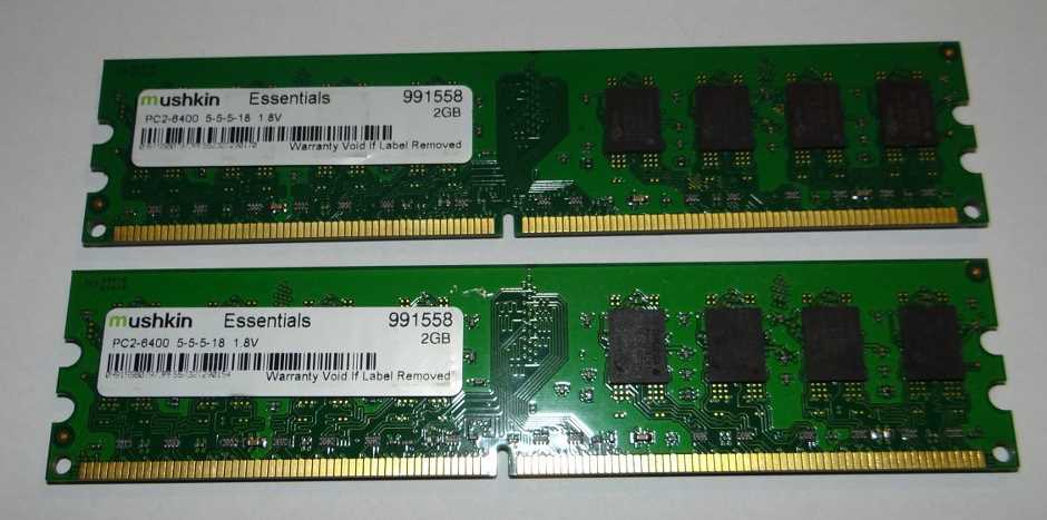 2 x 2GB ( 4GB ) MUSHKIN DDR2 800MHz DUAL każda pły