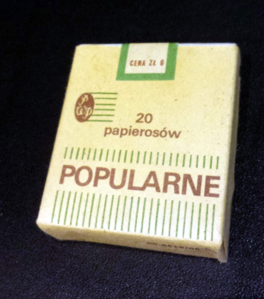 Papierosy Popularne PRL cena 6zł