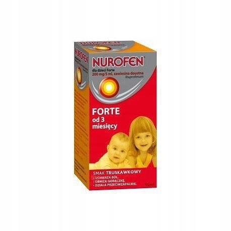 Nurofen dla dzieci Forte smak truskawkowy 50ml