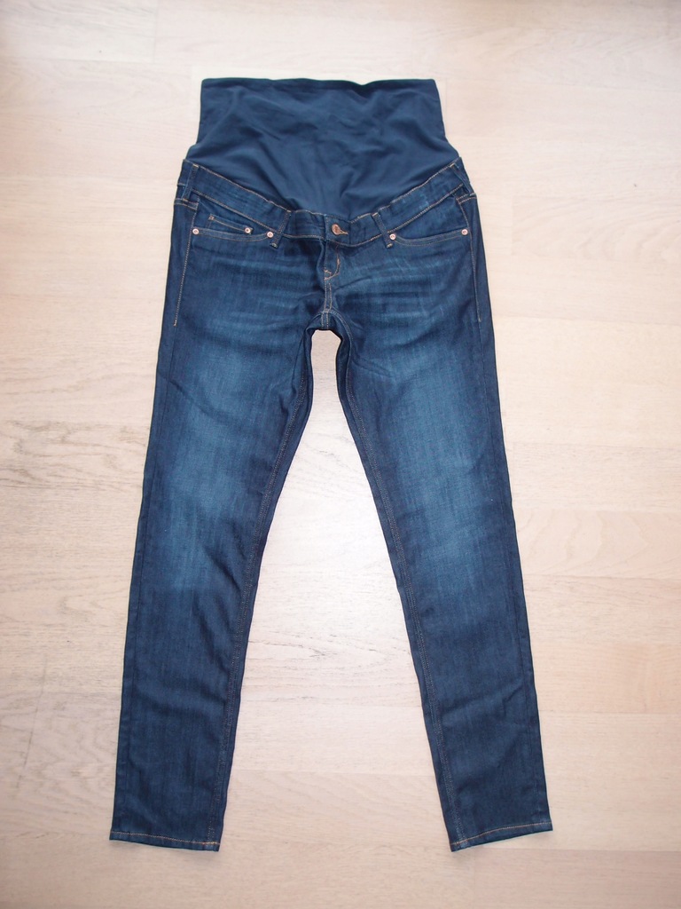 Spodnie ciążowe jeans H&M MAMA rurki rozm.42