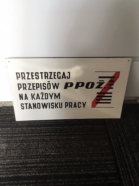 Tablica Informacyjna z PRL-u oryginalna