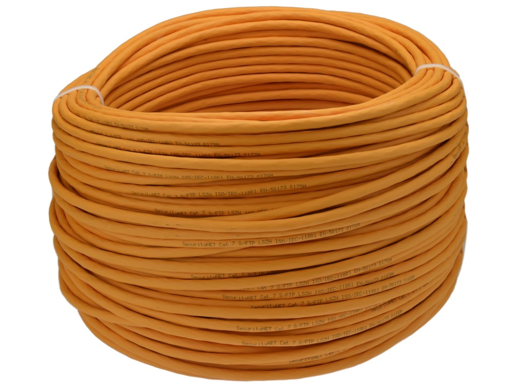 Kabel skrętka kat.7 SFTP drut 4x2x0,57 RJ45 100m