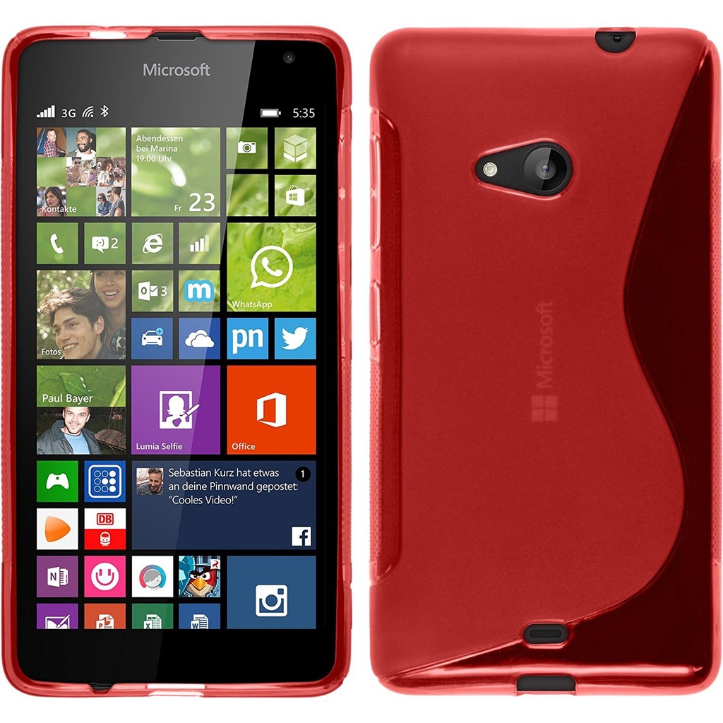 MICROSOFT LUMIA 535 Etui Nakładka S-LINE CZERWONY